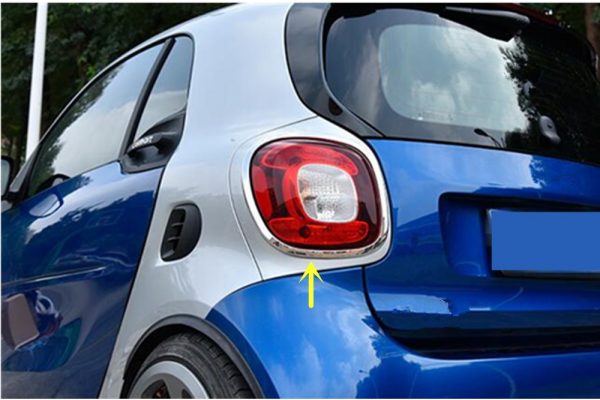 smart fortwo forfour chrom brems licht leuchte abdeckung rahmen hinten