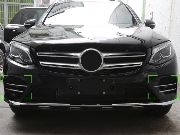 mercedes glc c253 x253 chrom vorne nebelscheinwerfer licht abdeckung leiste