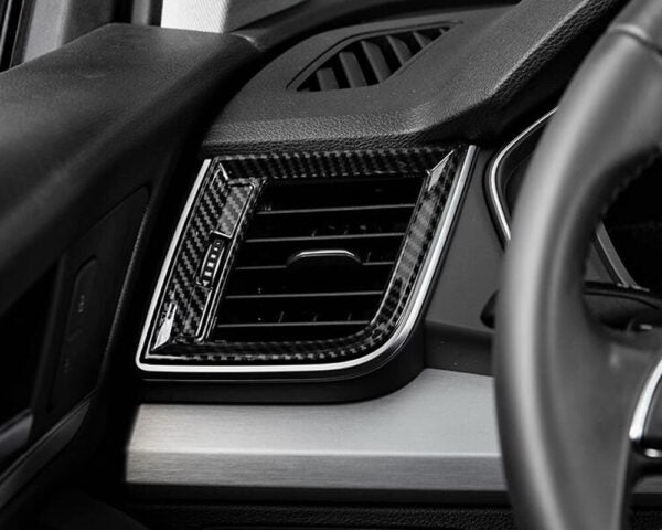 audi q5 9b chrom carbon armaturenbrett luftduesen lueftung abdeckung rahmen