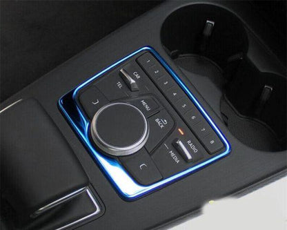 audi a4 a5 b9 edelstahl mittelkonsole menu radio knopf schalter abdeckung rahmen