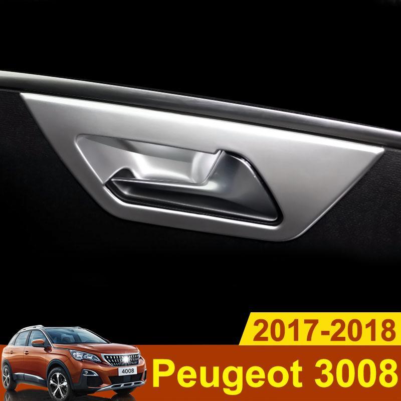 peugeot 3008 ii 5008 ii chrom carbon tuergriff innen abdeckung blende rahmen