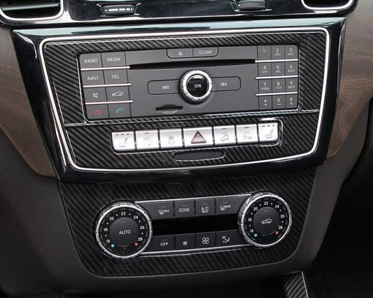 mercedes gle c292 w166 gls x166 carbon edelstahl mittelkonsole ac steuerung radio abdeckung