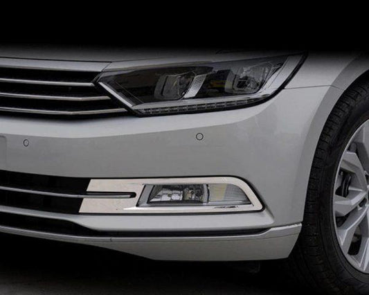 vw passat b8 edelstahl nebelscheinwerfer licht vorne abdeckung rahmen