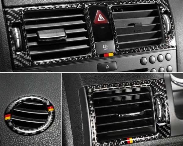 mercedes c w204 carbon armaturenbrett luftduesen lueftung abdeckung rahmen