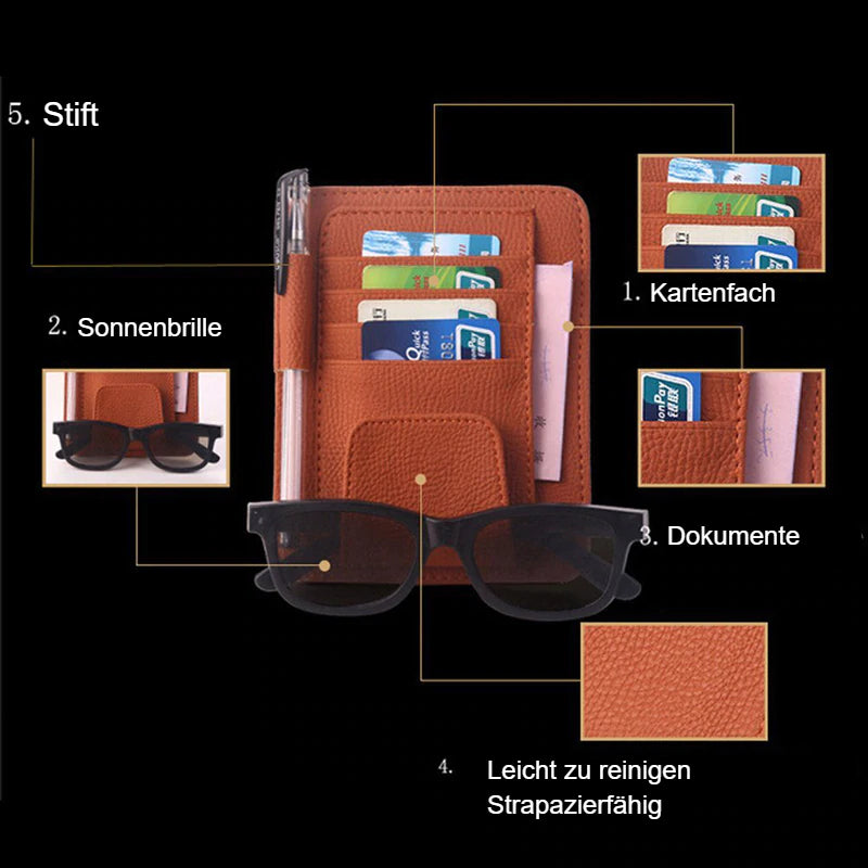 auto sonnenblende fach lagerung sonnenbrille halter traeger