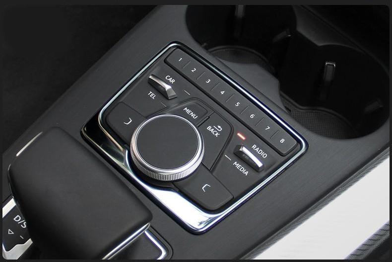 audi a4 a5 b9 edelstahl mittelkonsole menu radio knopf schalter abdeckung rahmen