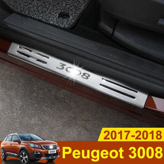 peugeot 3008 ii edelstahl einstiegs leisten tuer schweller auflage abdeckung