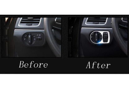 audi q3 8u edelstahl licht schalter abdeckung rahmen