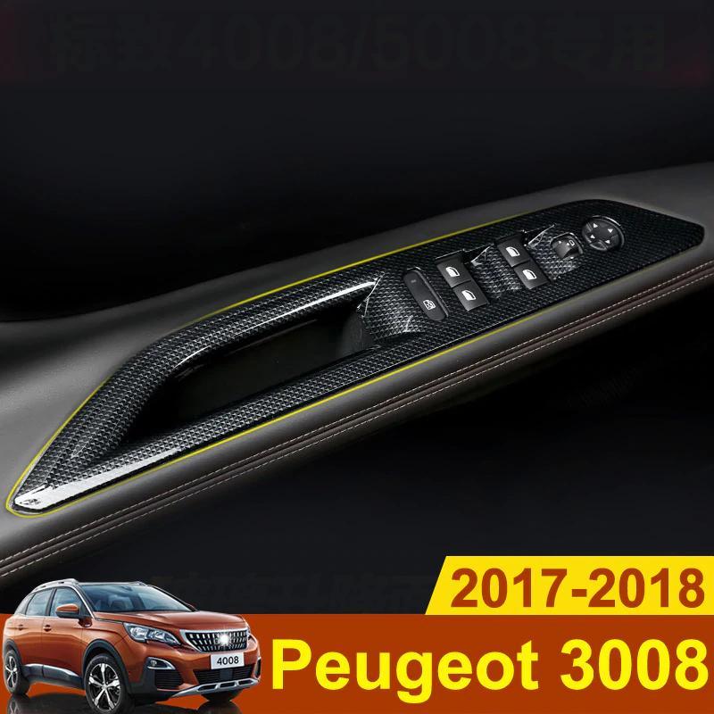 peugeot 3008 ii 5008 ii chrom carbon fenster heber schalter taster abdeckung rahmen