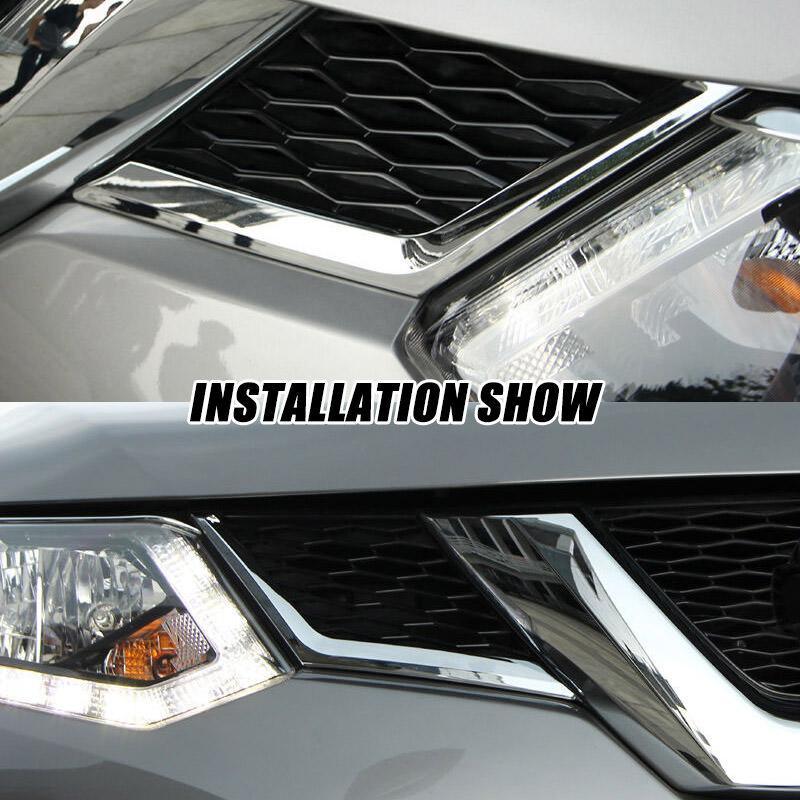 nissan x trail t32 chrom kuehlergrill gitter niere streifen abdeckung leiste