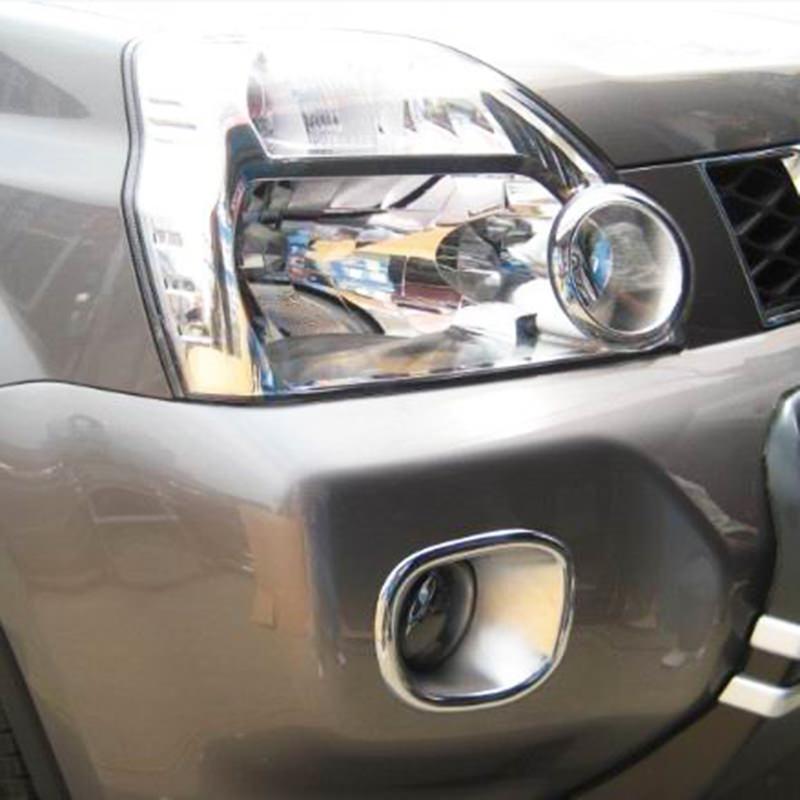 nissan x trail t31 chrom nebelscheinwerfer licht abdeckung rahmen vorne