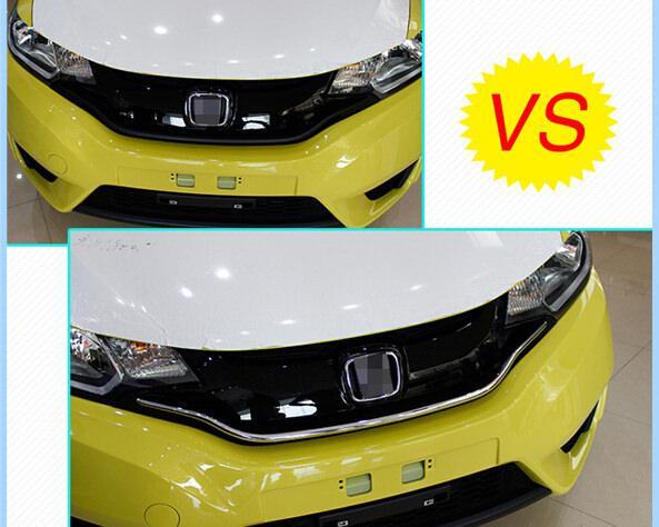 honda jazz chrom stossleiste kuhlergrill vorne leiste abdeckung 2