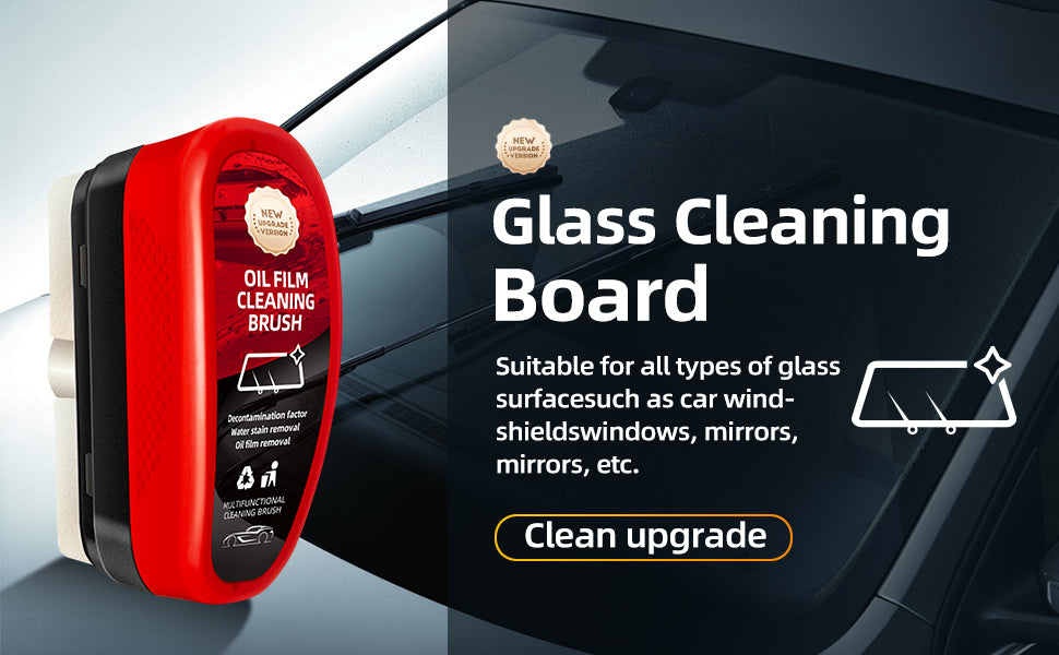 【Xcar】【First order discount】Car Glass Oil Film Brush Remover Automotive Glass Sponge Cleaning Brush