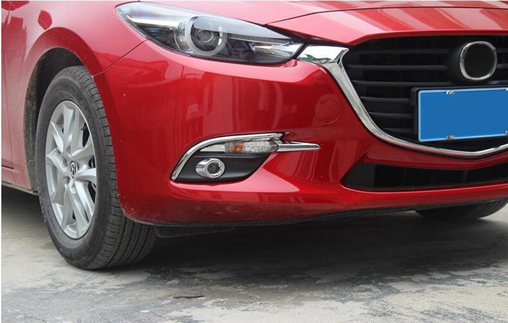 mazda 3 bm bn chrom nebel scheinwerfer licht leuchte abdeckung rahmen vorne