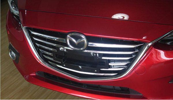 mazda 3 bm chrom kuhlergrill gitter leiste abdeckung vorne