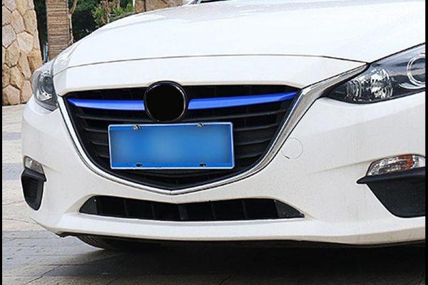 mazda 3 bm chrom kuhlergrill gitter leiste abdeckung vorne oben