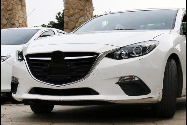 mazda 3 bm chrom kuhlergrill gitter leiste abdeckung vorne oben