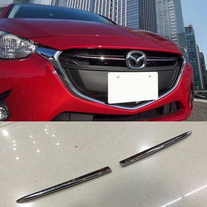 mazda 2 dj chrom kuhlergrill gitter streifen abdeckung leiste