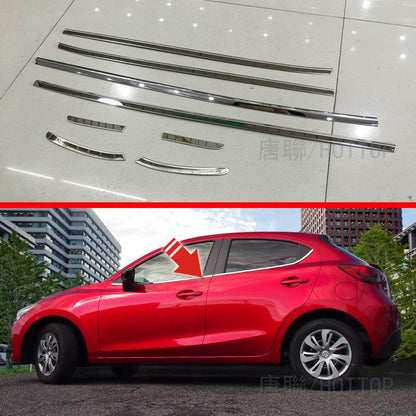 mazda 2 dj chrom turzierleisten unter fenster leiste abdeckung