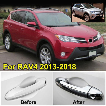 toyota rav4 4 xa40 chrom turgriff ausen tur abdeckung rahmen 2