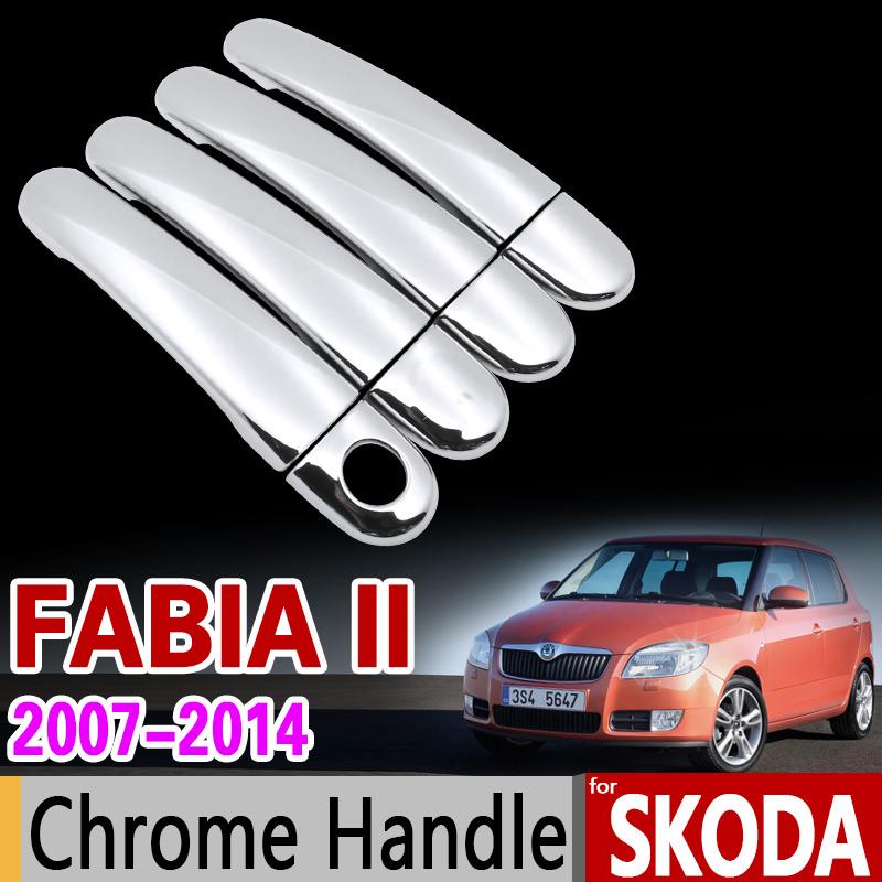 skoda fabia 2 chrom ausen turgriff mulden tur kappen abdeckung