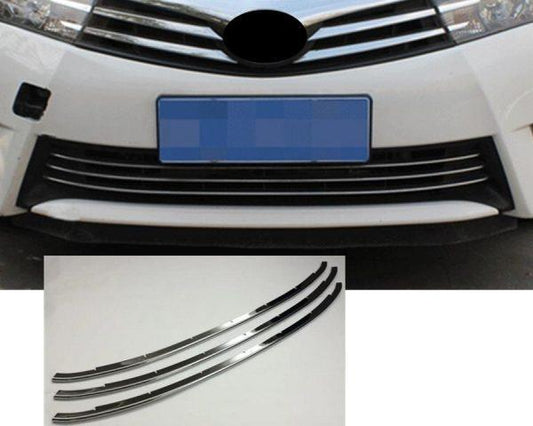 toyota corolla e170 chrom stossleiste kuhlergrill vorne leiste abdeckung 2