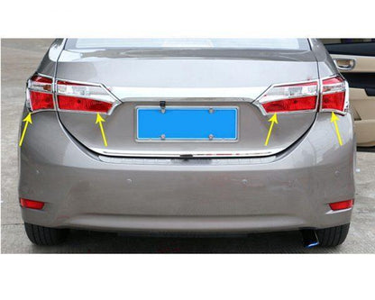 toyota corolla e170 chrom abdeckung hinteres licht ruckleuchte hecklicht