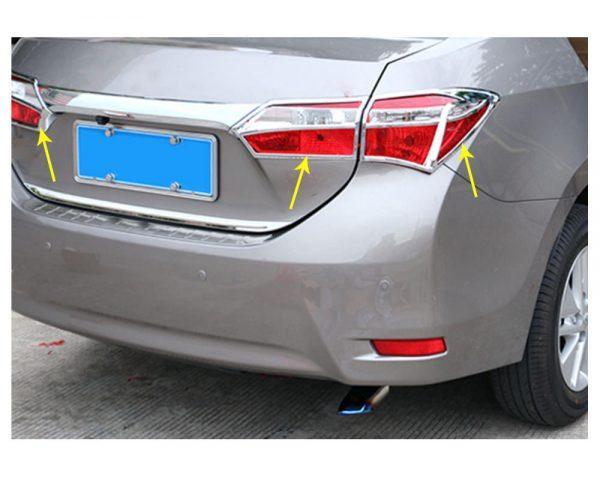 toyota corolla e170 chrom abdeckung hinteres licht ruckleuchte hecklicht