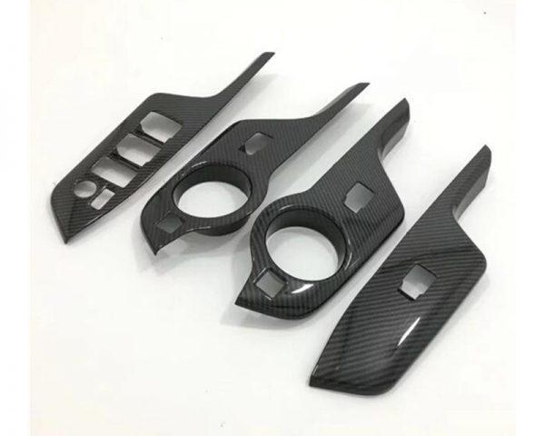 toyota c hr chrom carbon abdeckung fenster heber schalter taster rahmen