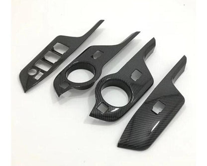 toyota c hr chrom carbon abdeckung fenster heber schalter taster rahmen