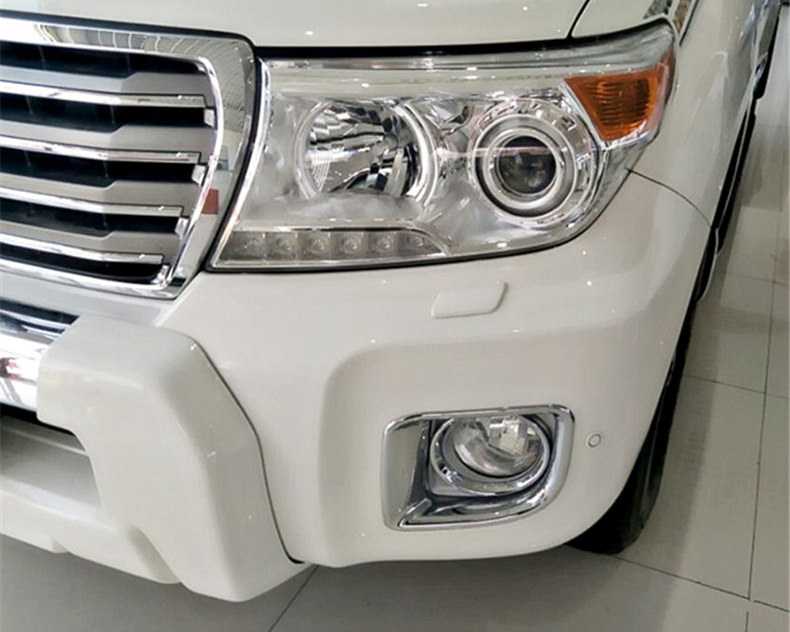 toyota land cruiser j200 chrom nebelscheinwerfer licht abdeckung rahmen vorne