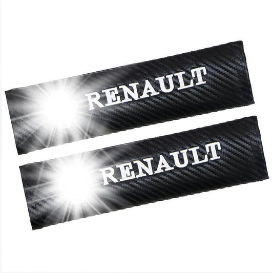 renault logo sicherheitsgurt schulter gurt polster carbon imitation