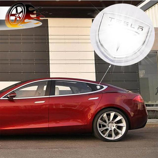 tesla model s x 3 aussen fenster c saeule logo aufkleber etikett dekoration 2 stueck