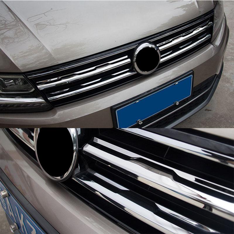 vw tiguan mqb edelstahl stossleiste kuehlergrill vorne leiste abdeckung