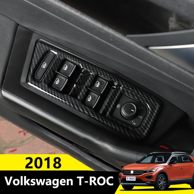 vw t roc mqb chrom carbon fenster heber schalter taster abdeckung rahmen