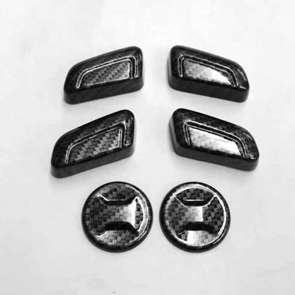 vw t roc mqb chrom carbon autositz einstellung schalter knopf abdeckung