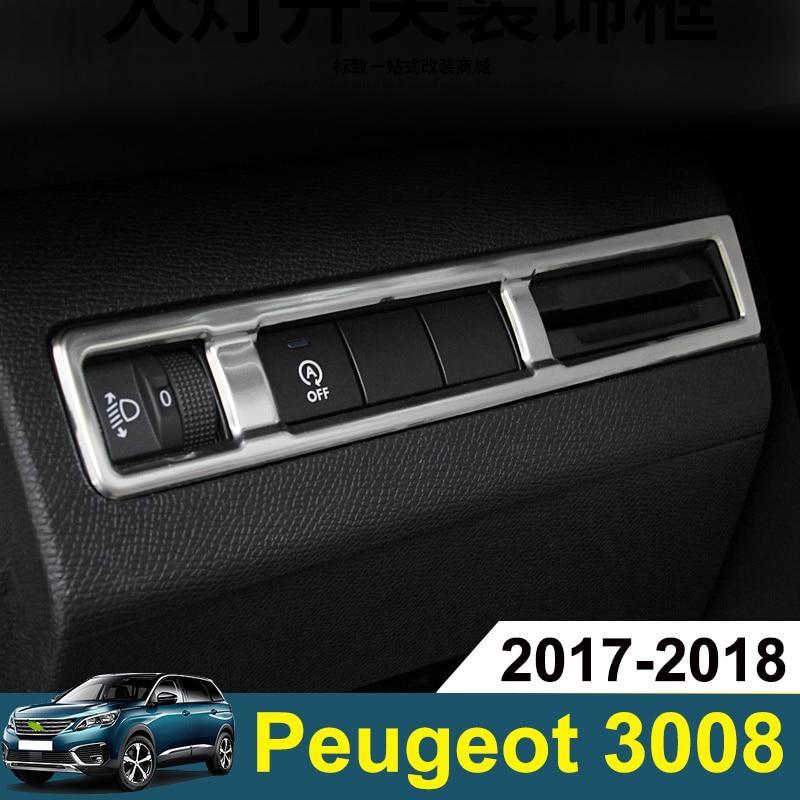 peugeot 3008 ii 5008 ii edelstahl licht schalter abdeckung rahmen