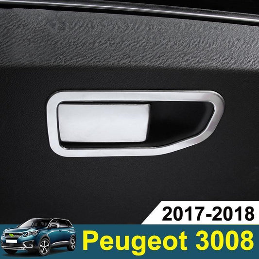 peugeot 3008 ii 5008 ii edelstahl griff hebel handschuh fach kasten abdeckung rahmen