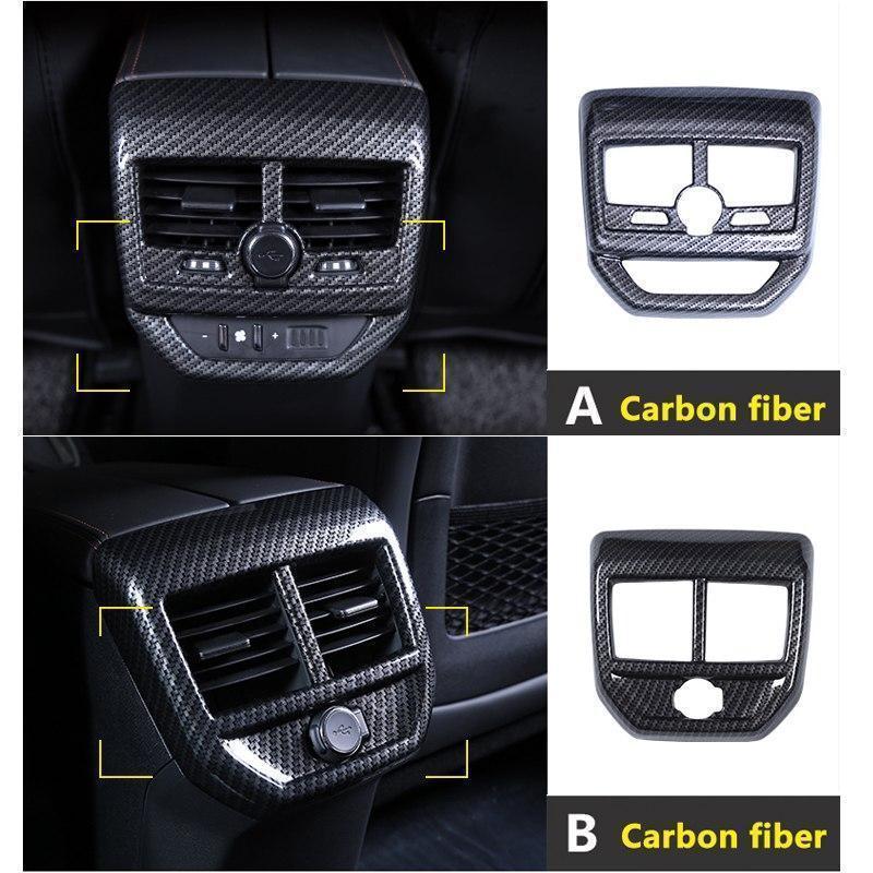 peugeot 3008 ii 5008 ii chrom carbon armlehne luftduesen lueftung abdeckung rahmen