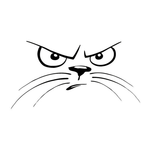 wuetende katze vinyl aufkleber