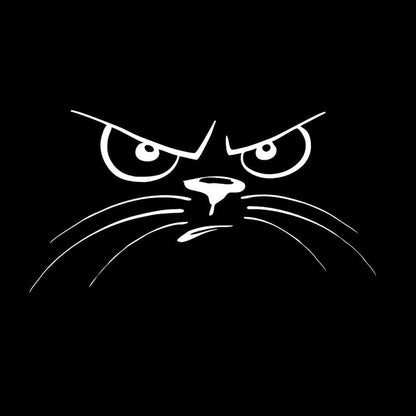 wuetende katze vinyl aufkleber