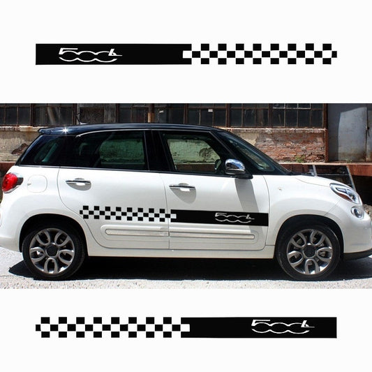 fiat 500l styling seitentuer rennstreifen checker