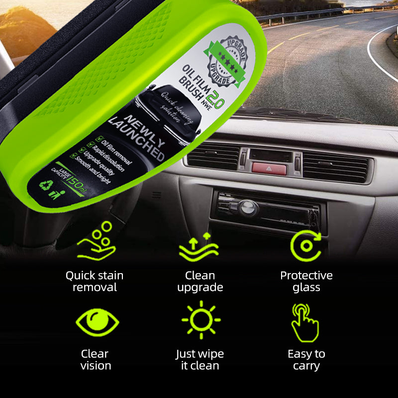 【Xcar】【First order discount】Car Glass Oil Film Brush Remover Automotive Glass Sponge Cleaning Brush