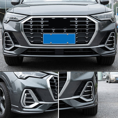 audi q3 f3 chrom stossleiste kuehlergrill vorne seitengrill abdeckung