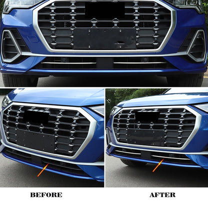 audi q3 f3 chrom kuehlergrill gitter leiste abdeckung vorne unten