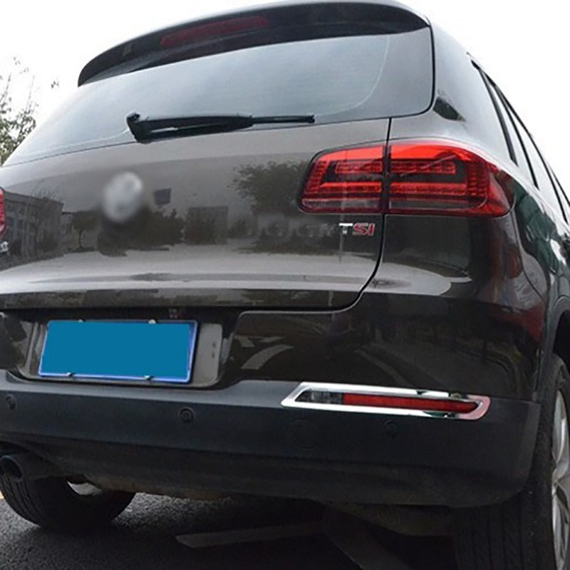 vw tiguan pq35 chrom nebelscheinwerfer licht hinten abdeckung rahmen