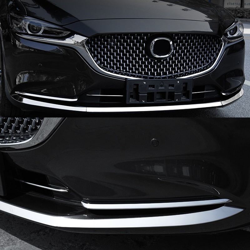 mazda 6 gj gl chrom stossfaenger zierleiste stossstange grill schutz vorne abdeckung leiste