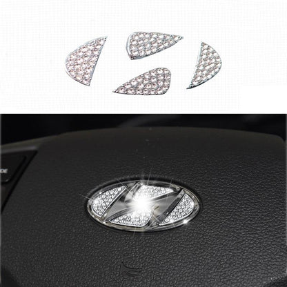 hyundai lenkrad mitte logo diamant dekorativ aufkleber