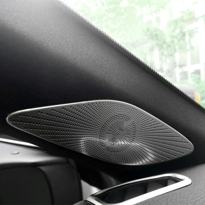 mercedes a w177 cla c118 edelstahl tuer lautsprecher a saeule abdeckung