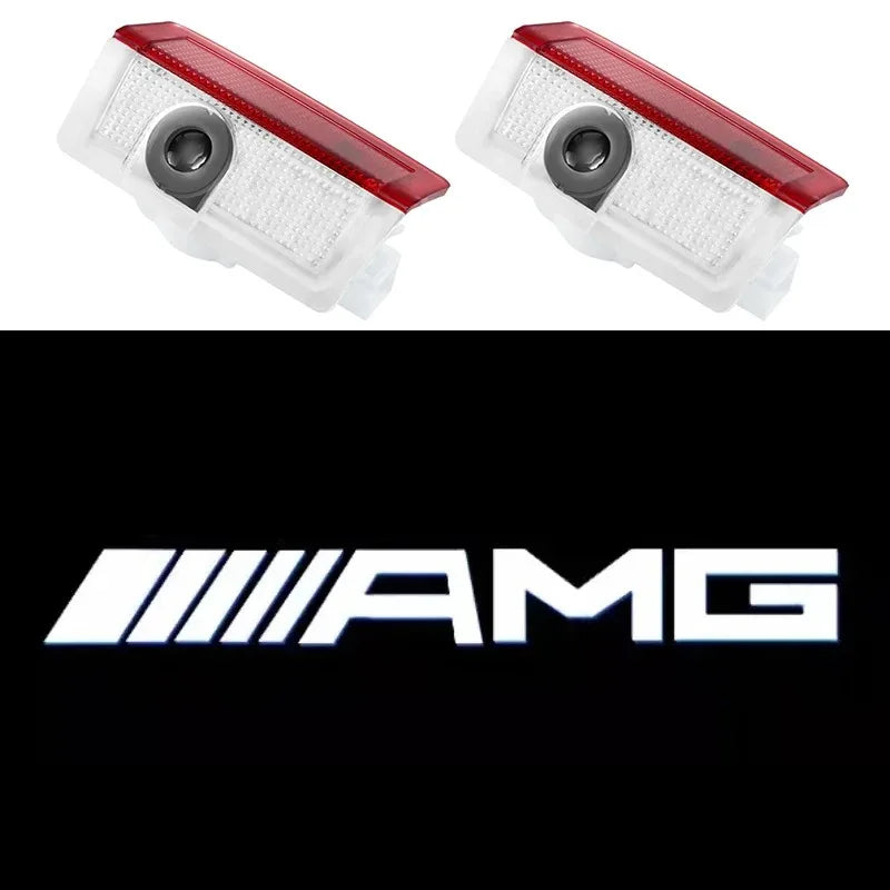 2Pcs LED HD Car Door Lights Benz Logo Welcome Light For Mercedes Benz E GLC GLA GLB E GLB GLE C A Class W177 W205 W212 W213 X253